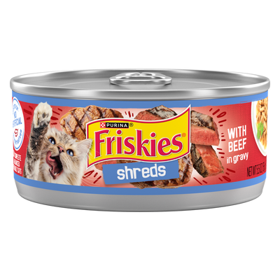 Friskies Shreds Beef and Gravy Wet Cat Food