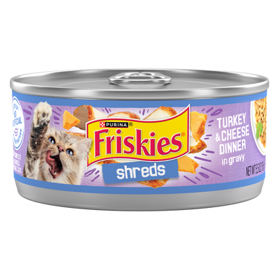 Friskies Savory Shreds Turkey And Cheese Wet Cat Food