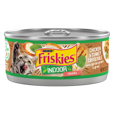 Friskies Indoor Chunky Chicken and Turkey Casserole Wet Cat Food