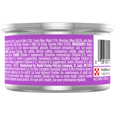 Purina Pro Plan Complete Essentials Turkey & Rice Wet Cat Food