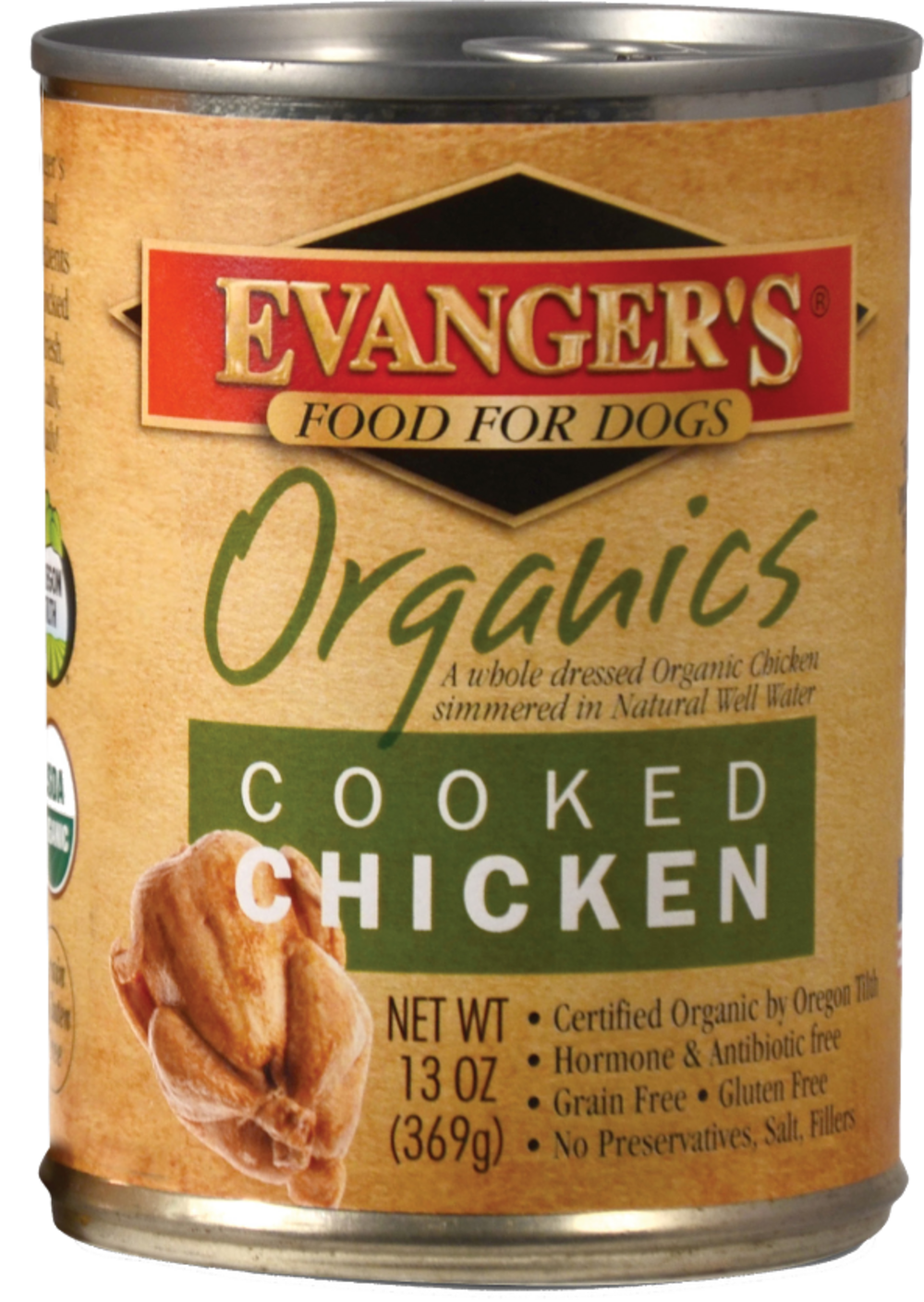 Evanger's 100% Organic Cooked Chicken Canned Dog Food