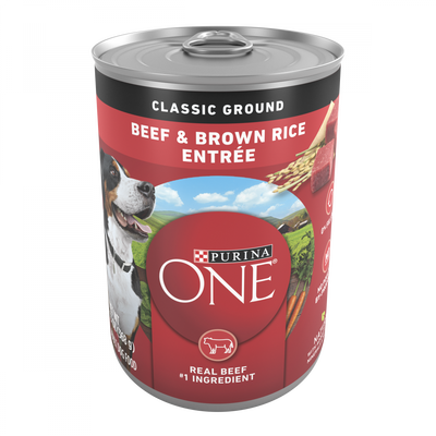 Purina One Beef and Brown Rice Wet Dog Food