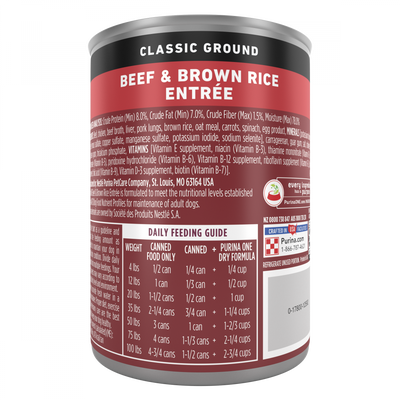 Purina One Beef and Brown Rice Wet Dog Food