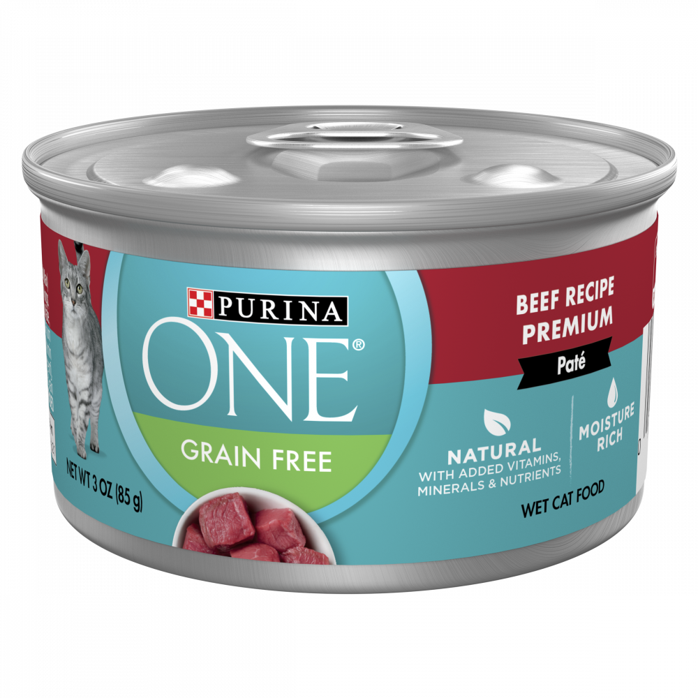 Purina One Grain Free Premium Pate Beef Wet Cat Food