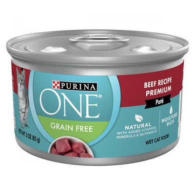 Purina One Grain Free Premium Pate Beef Wet Cat Food