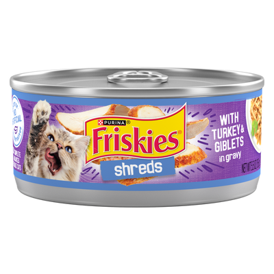 Friskies Savory Shreds Turkey and Giblets Wet Cat Food