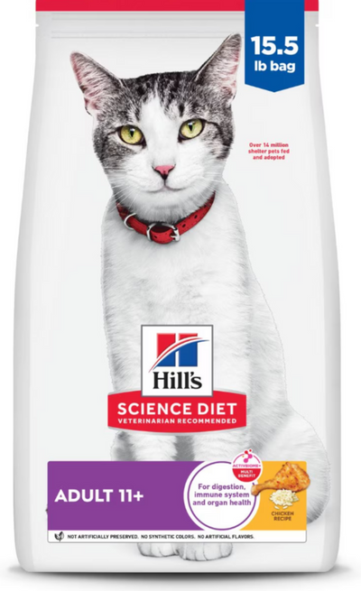 Hill's Science Diet Adult 11+ Chicken Recipe Dry Cat Food