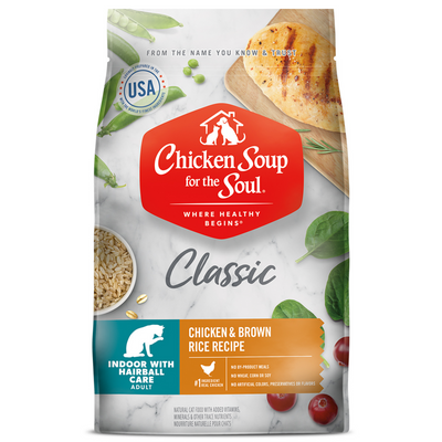 Chicken Soup Indoor Recipe with Chicken & Brown Rice Dry Cat Food