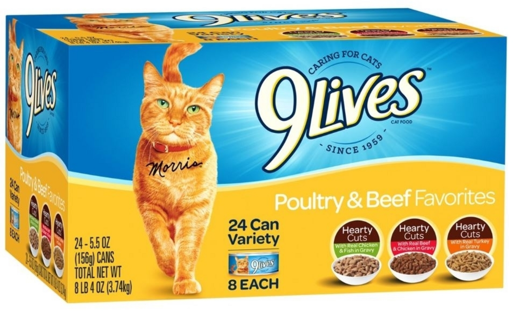 9Lives Poultry and Beef Favorites Variety Pack Canned Cat Food