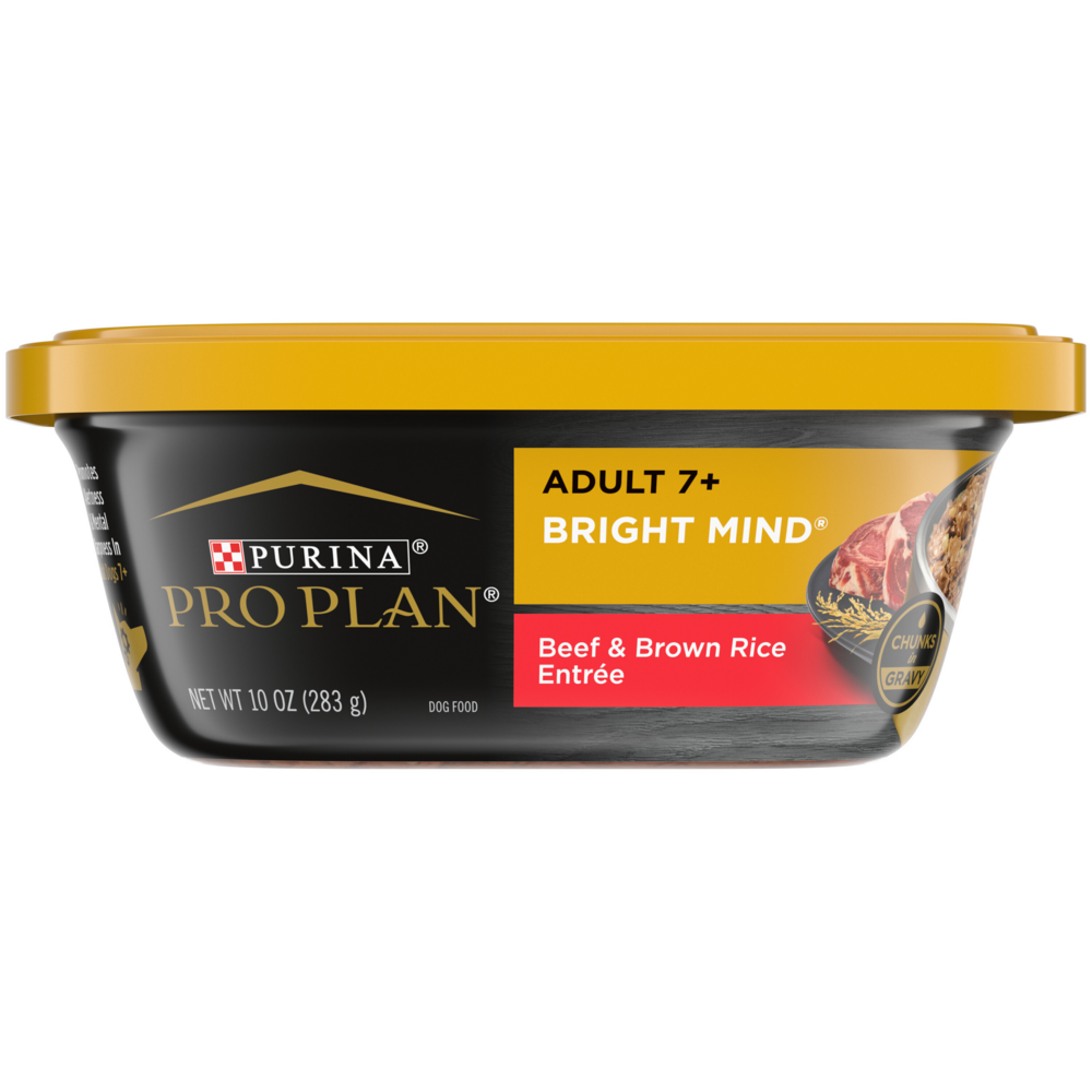 Purina Pro Plan Bright Mind Beef and Brown Rice Senior 7+ Wet Dog Food