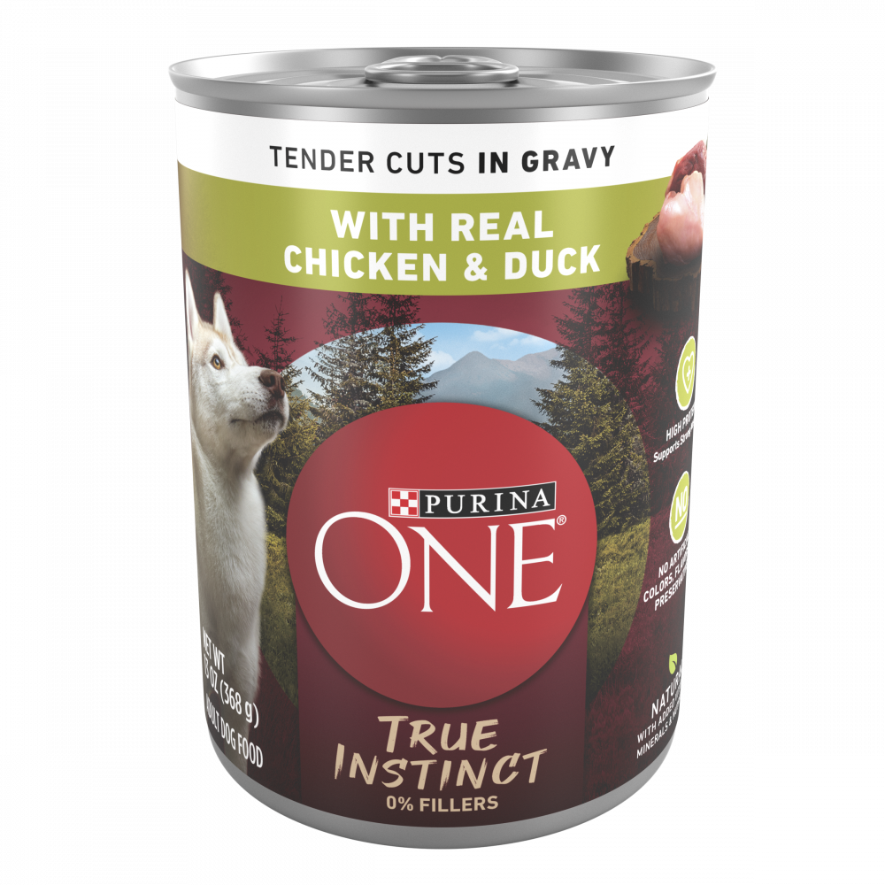 Purina One True Instinct Tender Cuts in Gravy Chicken and Duck Wet Dog Food