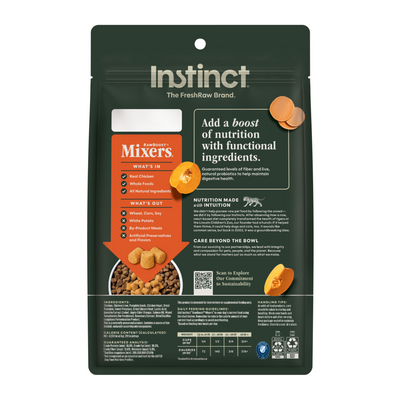Instinct Raw Boost Mixers Grain Free Freeze Dried Gut Health Dog Food Topper