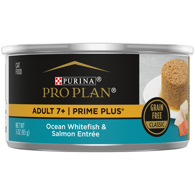 Purina Pro Plan Prime Plus Ocean Whitefish and & Salmon Senior 7+ Wet Cat Food
