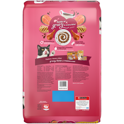 Friskies Gravy Swirlers Chicken and Salmon Dry Cat Food