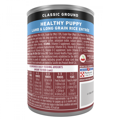 Purina One Healthy Puppy Ground Lamb and Rice Wet Puppy Food
