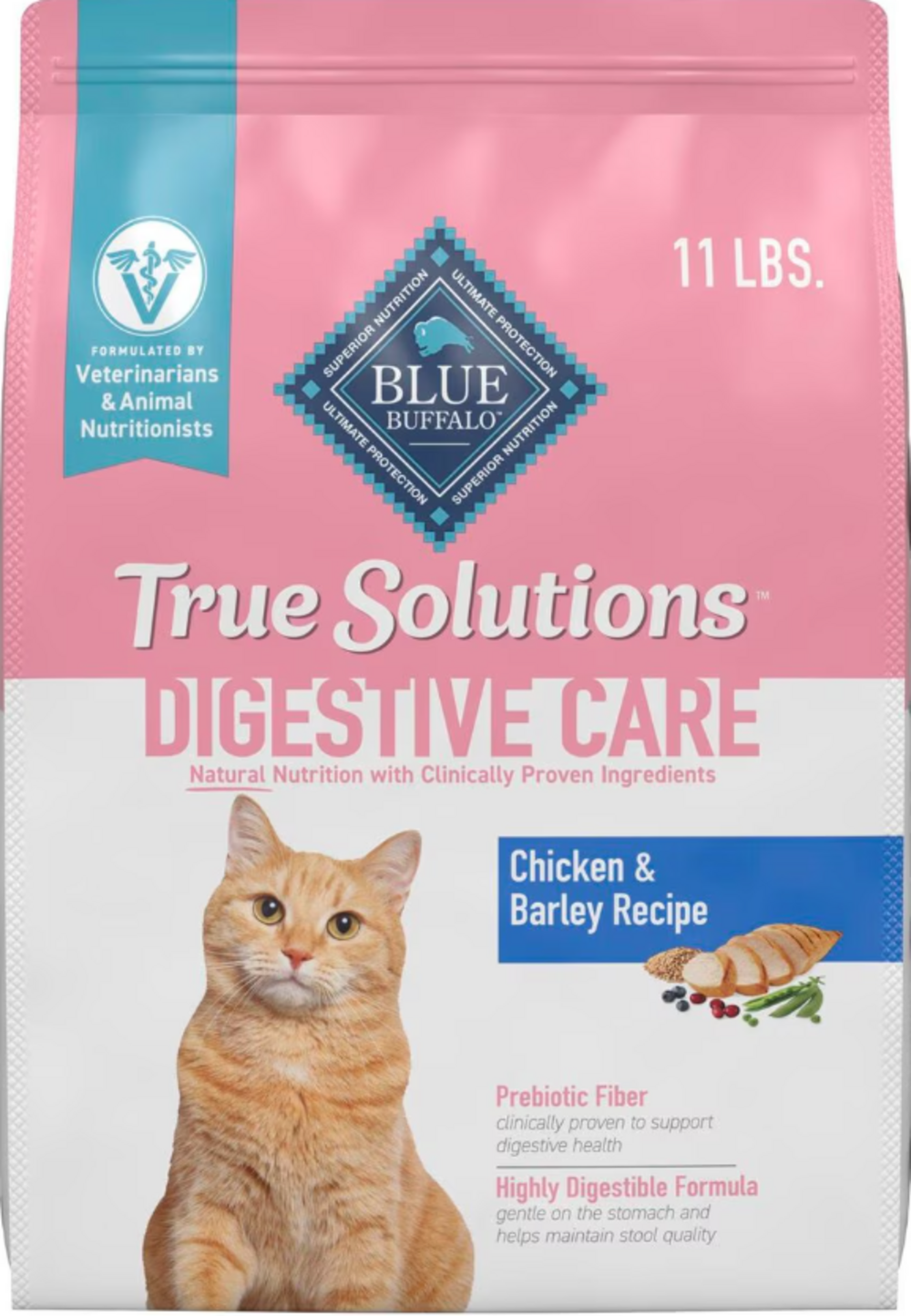 Blue Buffalo True Solutions Blissful Belly Digestive Care Formula Adult Dry Cat Food