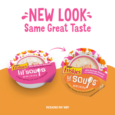 Friskies Lil' Soups Grain Free Sockeye Salmon in Chicken Broth Wet Cat Food
