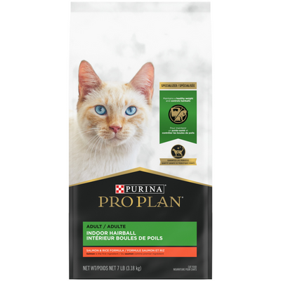 Purina Pro Plan Hairball Management Salmon and Rice Indoor Dry Cat Food