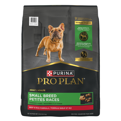 Purina Pro Plan Shredded Blend Beef and Rice Small Breed Dry Dog Food