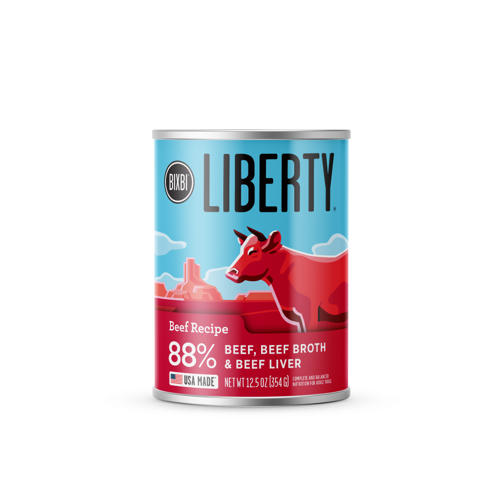 Bixbi Liberty Beef Recipe Canned Wet Dog Food
