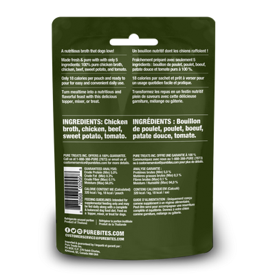 PureBites Broths Chicken, Beef & Vegetables Dog Treat/Topper