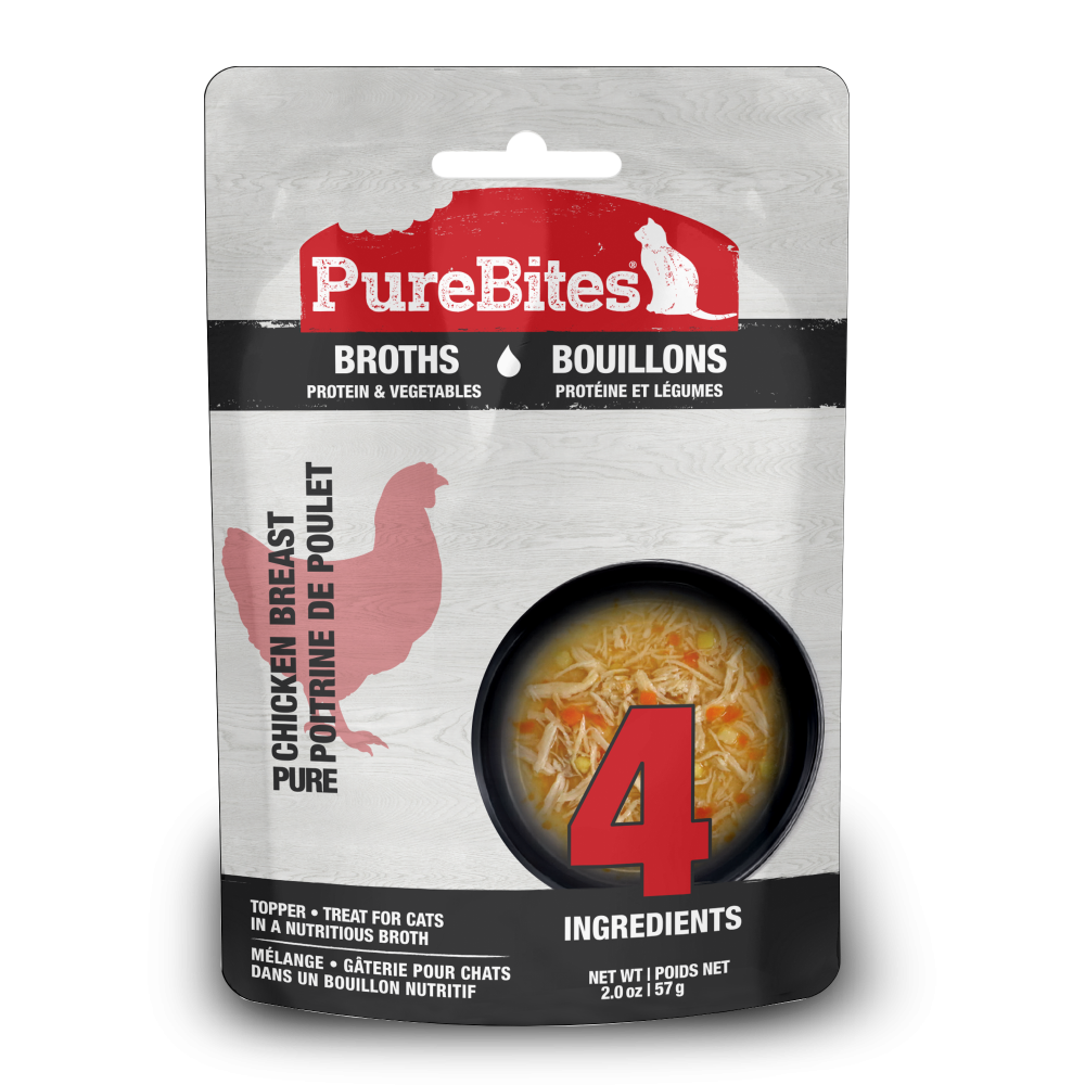 PureBites Broths Chicken & Vegetables Cat Treat/Topper