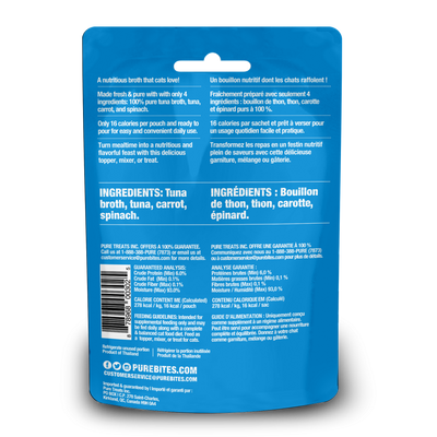 PureBites Broths Cat Treat Topper Tuna & Vegetables