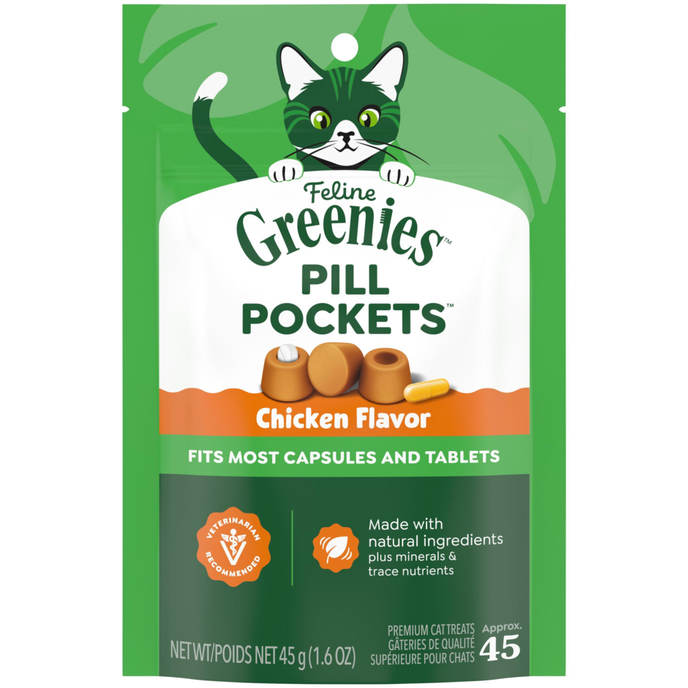 Greenies Pill Pockets Feline Chicken Flavor Cat Treats