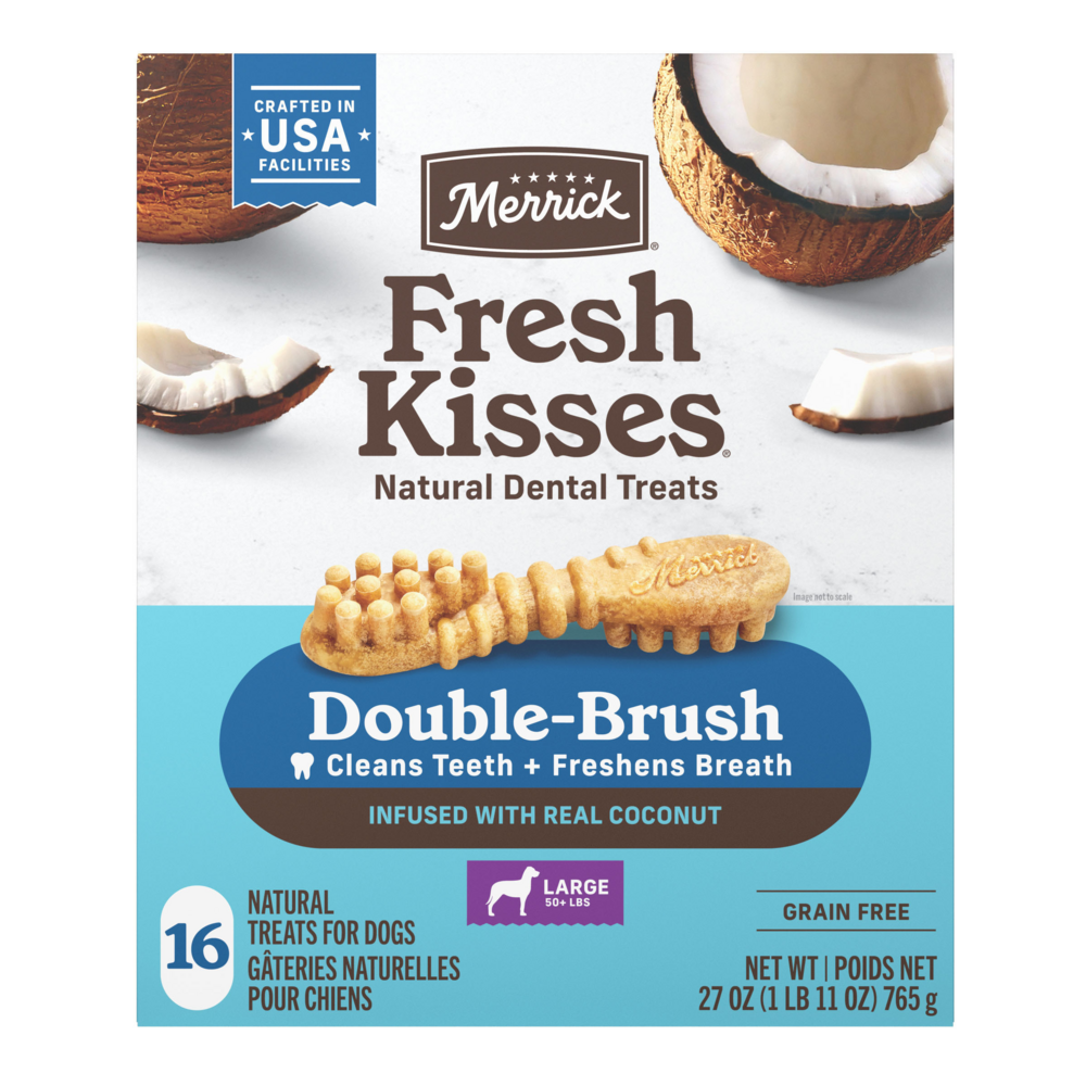 Merrick Fresh Kisses Coconut Oil and Botanics Dental Dog Chews Large