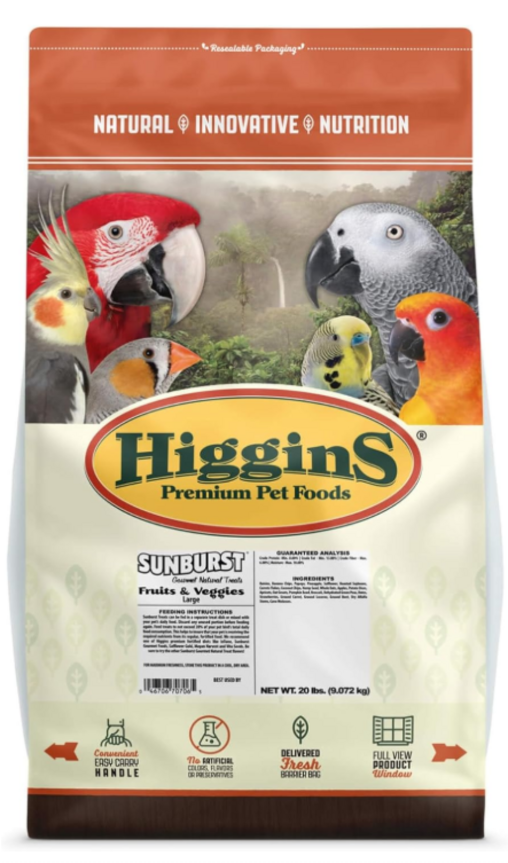Higgins Sunburst Gourmet Treats Fruits & Veggies Large