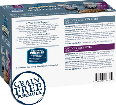 Blue Buffalo Wilderness Trail Toppers Wild Cuts Wet Dog Food Variety Pack