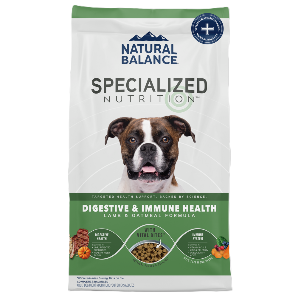 Natural Balance Specialized Nutrition Dry Dog Food, Digestive & Immune Health Lamb & Oatmeal Formula