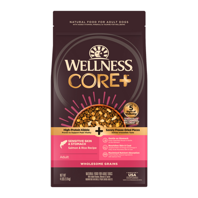 Wellness Core + Sensitive Skin & Stomach Salmon & Rice Dog Food