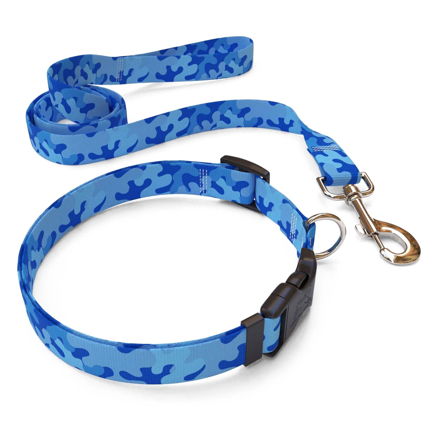 Blue Camo Dog Collar
