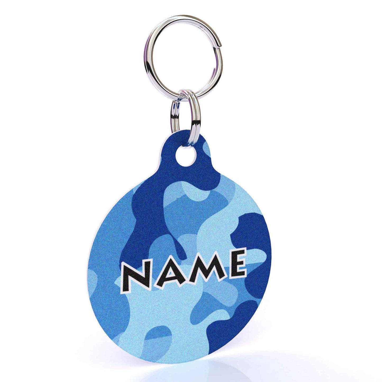 Blue Camo HD Dog ID Tag