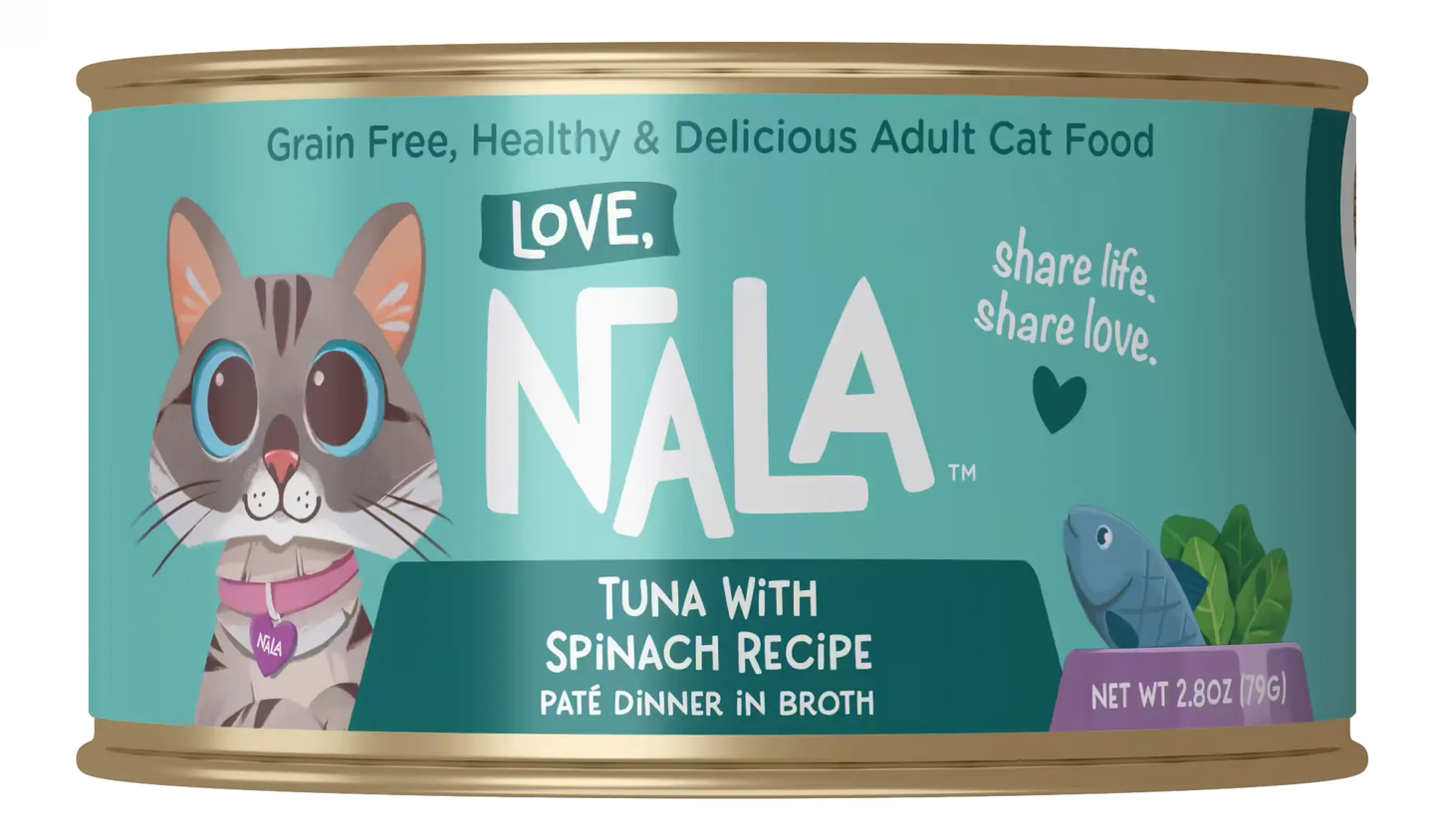 Tuna With Spinach Recipe Paté Dinner In Broth Adult Cat Food, 2.8-oz