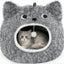 Cat Bed Cave for Indoor Cats, Plush Hooded Cat Bed with Removable Cushion