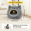 Cat Bed Cave for Indoor Cats, Plush Hooded Cat Bed with Removable Cushion