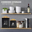 Airtight Cat Food Storage Containers with Scoop, 2-Piece Black Canister Set
