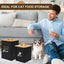 Airtight Cat Food Storage Containers with Scoop, 2-Piece Black Canister Set