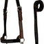 Derby Originals New and Improved Premium Show Spotted Flat Leather Cattle Show Halter, Small/Medium/Large, Adjustable Fit with 48" Lead and 19.5" Chain, Elegant Show Spots, 1-Year Warranty
