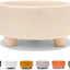 Ceramic Cat & Dog Pet Bowl, Elevated Stoneware Feeder, Dishwasher Safe