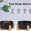 Ceramic Cat & Small Dog Bowl Set with Stand 13.5oz Non Slip Double