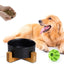 Ceramic Cat & Small Dog Bowl Set with Stand 13.5oz Non Slip Double