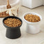 Ceramic Raised Tilted Cat Bowls Set of 2, Elevated Porcelain Feeder