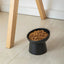Ceramic Raised Tilted Cat Bowls Set of 2, Elevated Porcelain Feeder