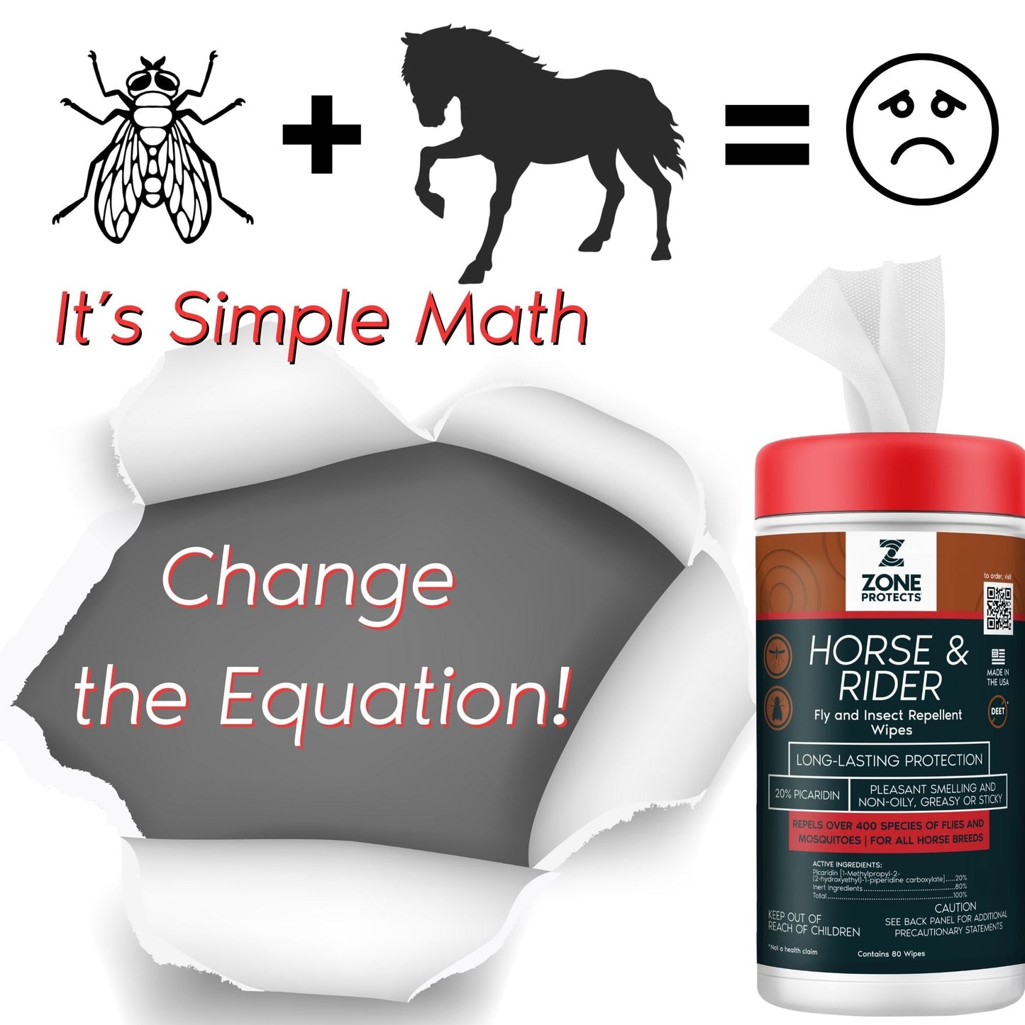 Horse & Rider Fly & Insect Repellent Wipes