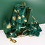 Green Feather Velvet Floral Set