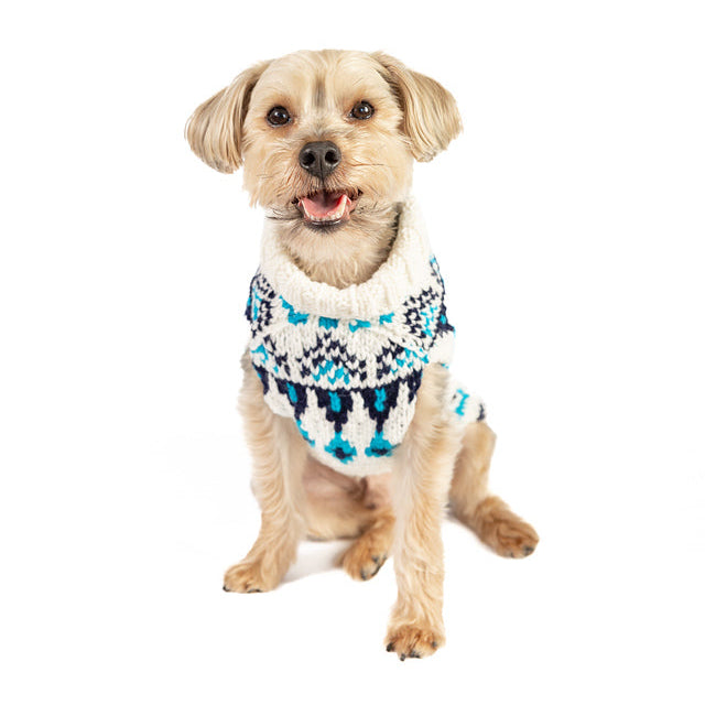Coastal Cable Knit Dog Sweater