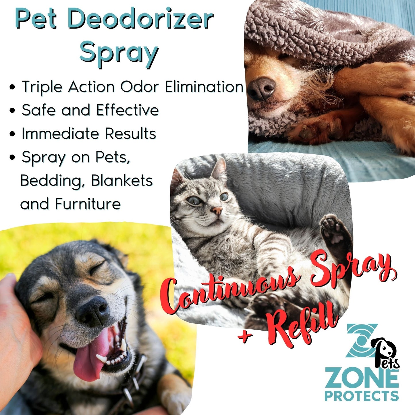 Fur-Fresh Pet Odor Eliminator Spray Continuous Spray + Refill Combo